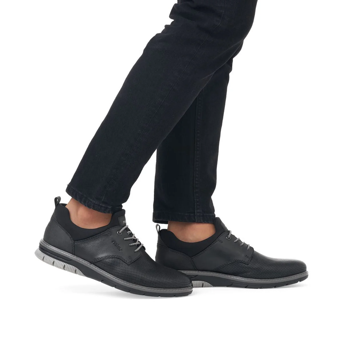Rieker 14450 Men's Slip-On Shoes in Black - Image 10
