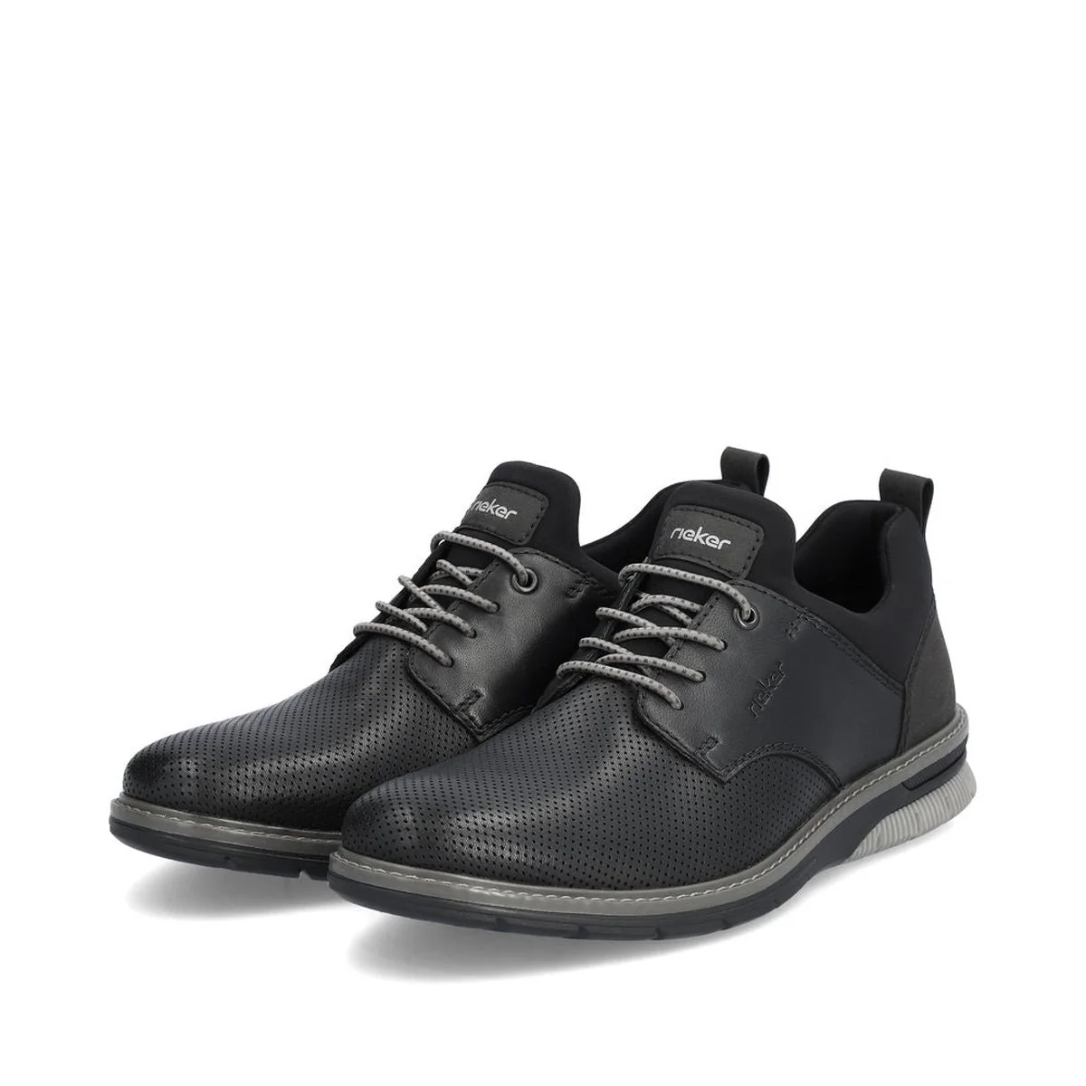 Rieker 14450 Men's Slip-On Shoes in Black - Image 8