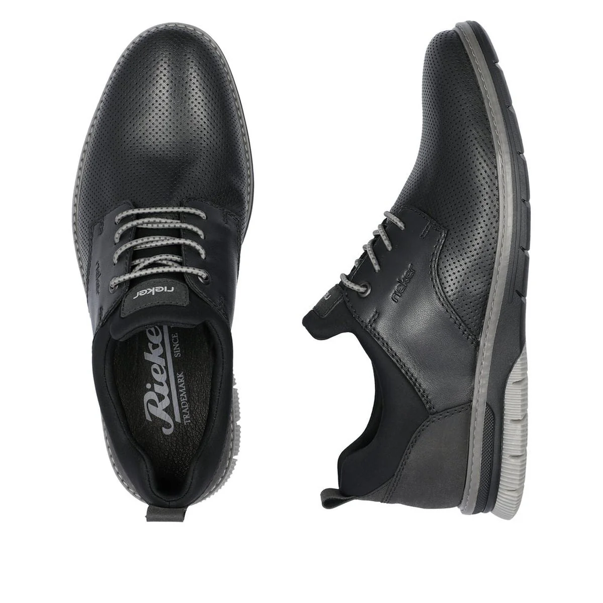 Rieker 14450 Men's Slip-On Shoes in Black - Image 9