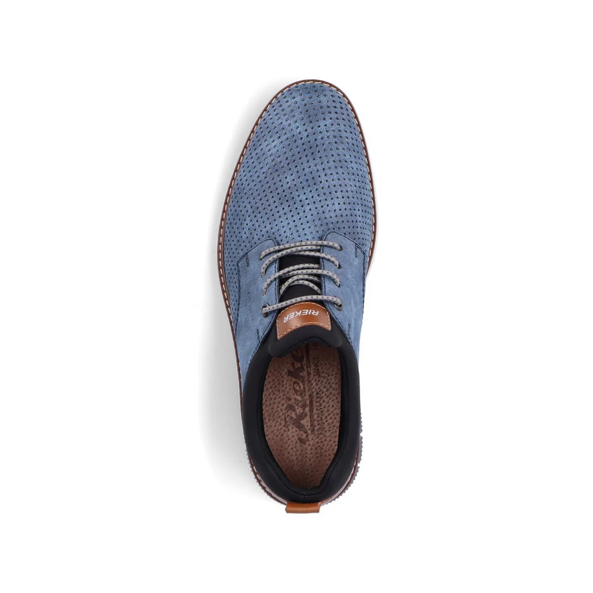 Rieker 14450 Men's Slip-On Shoes in Blue - Image 6