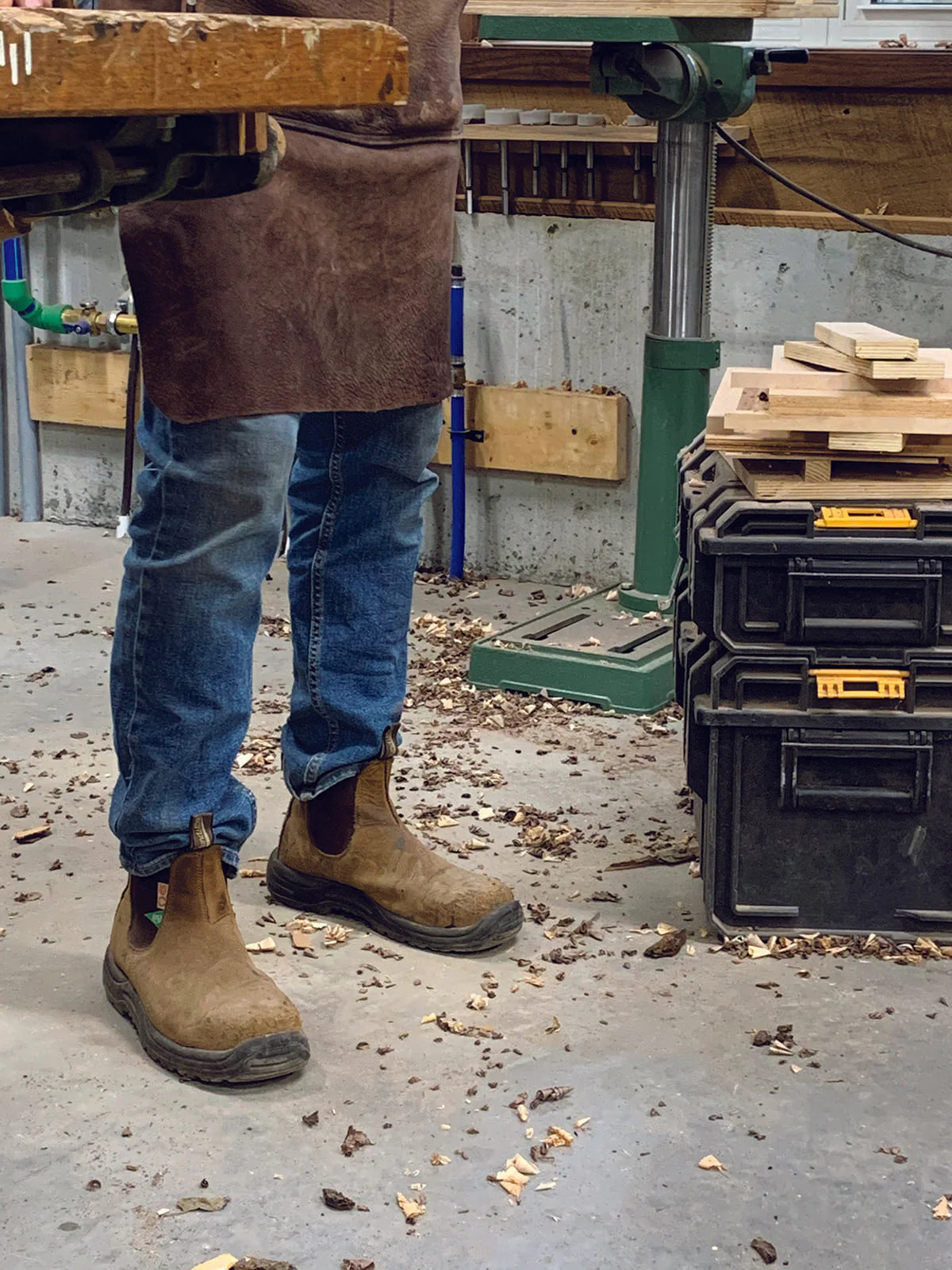 Blundstone 164 Work & Safety Unisex Boot in Saddle Brown - Image 9