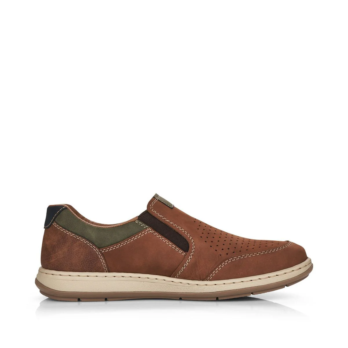 Rieker 17371 Men's Slip-On Shoes in Brown - Image 2