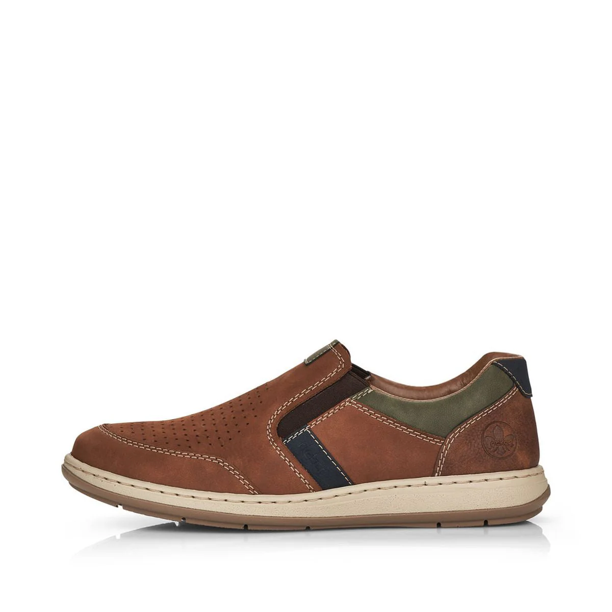Rieker 17371 Men's Slip-On Shoes in Brown - Image 4