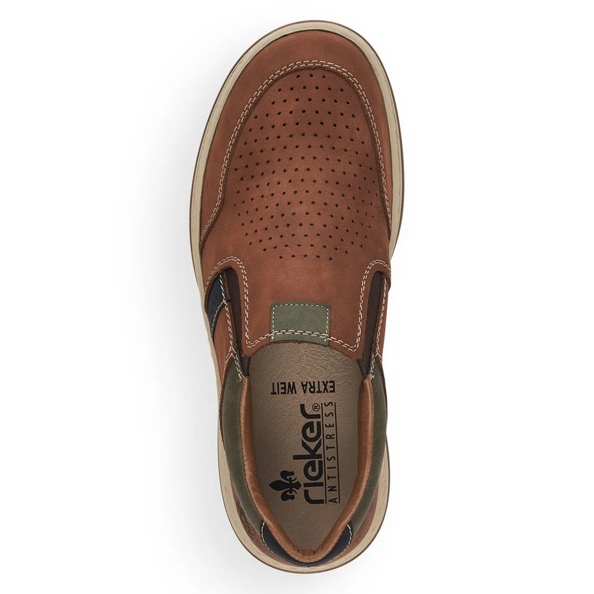 Rieker 17371 Men's Slip-On Shoes in Brown - Image 6