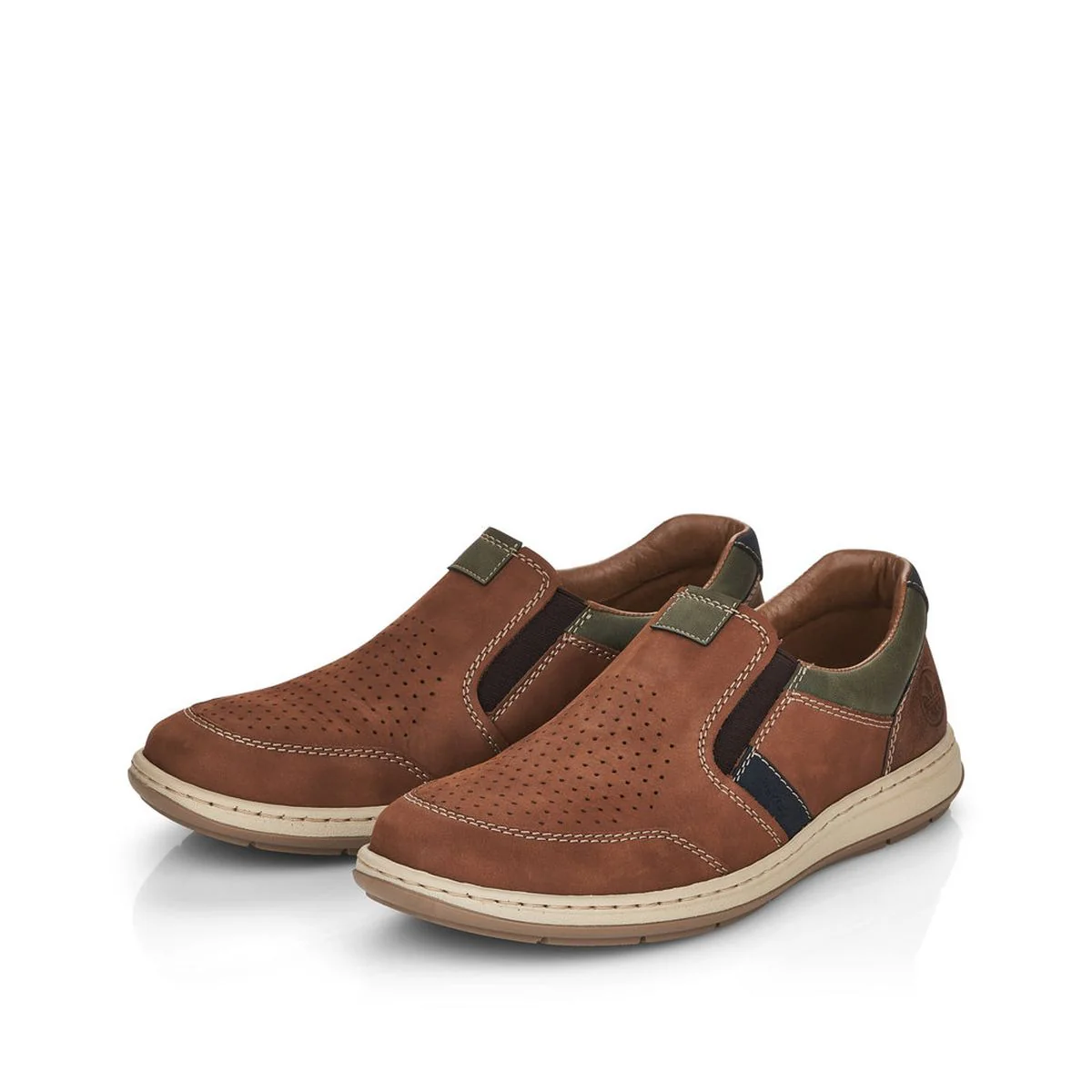 Rieker 17371 Men's Slip-On Shoes in Brown - Image 8