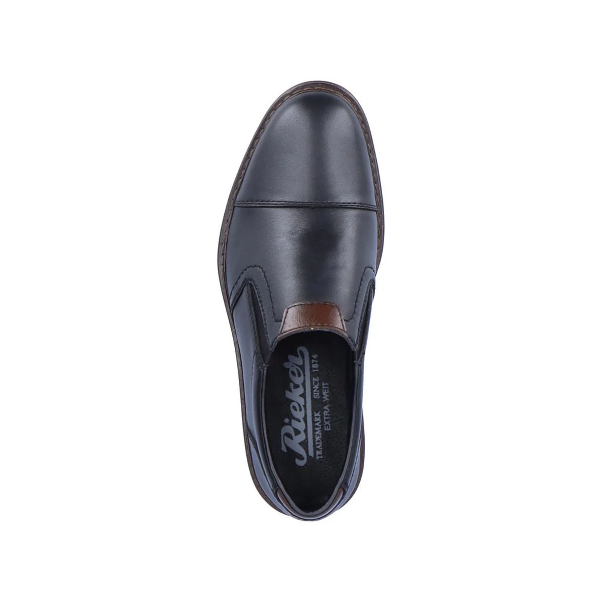 Rieker 17659 Men's Dress Slip-On Shoes in Black - Image 6