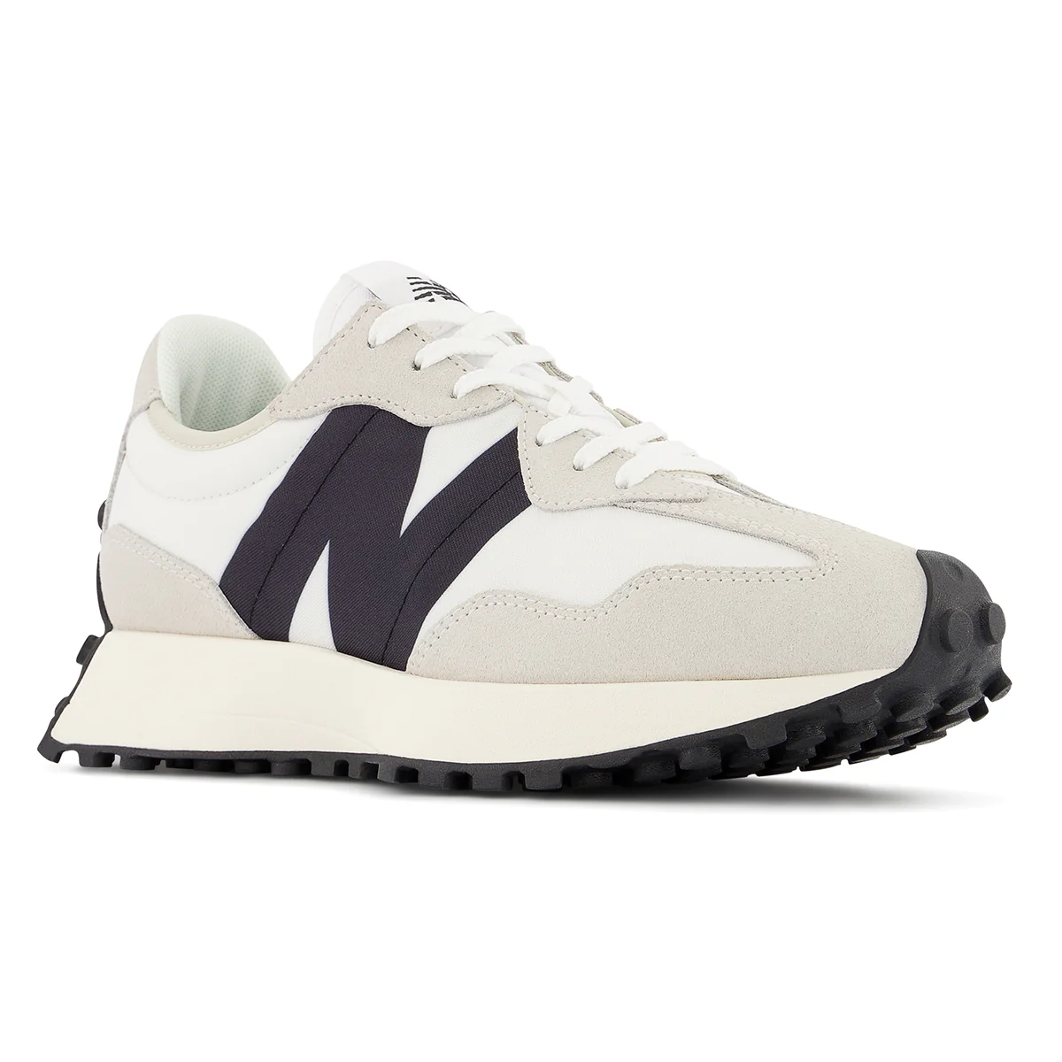 New Balance Women’s 327 Classic Retro Runner — Sea Salt/Black