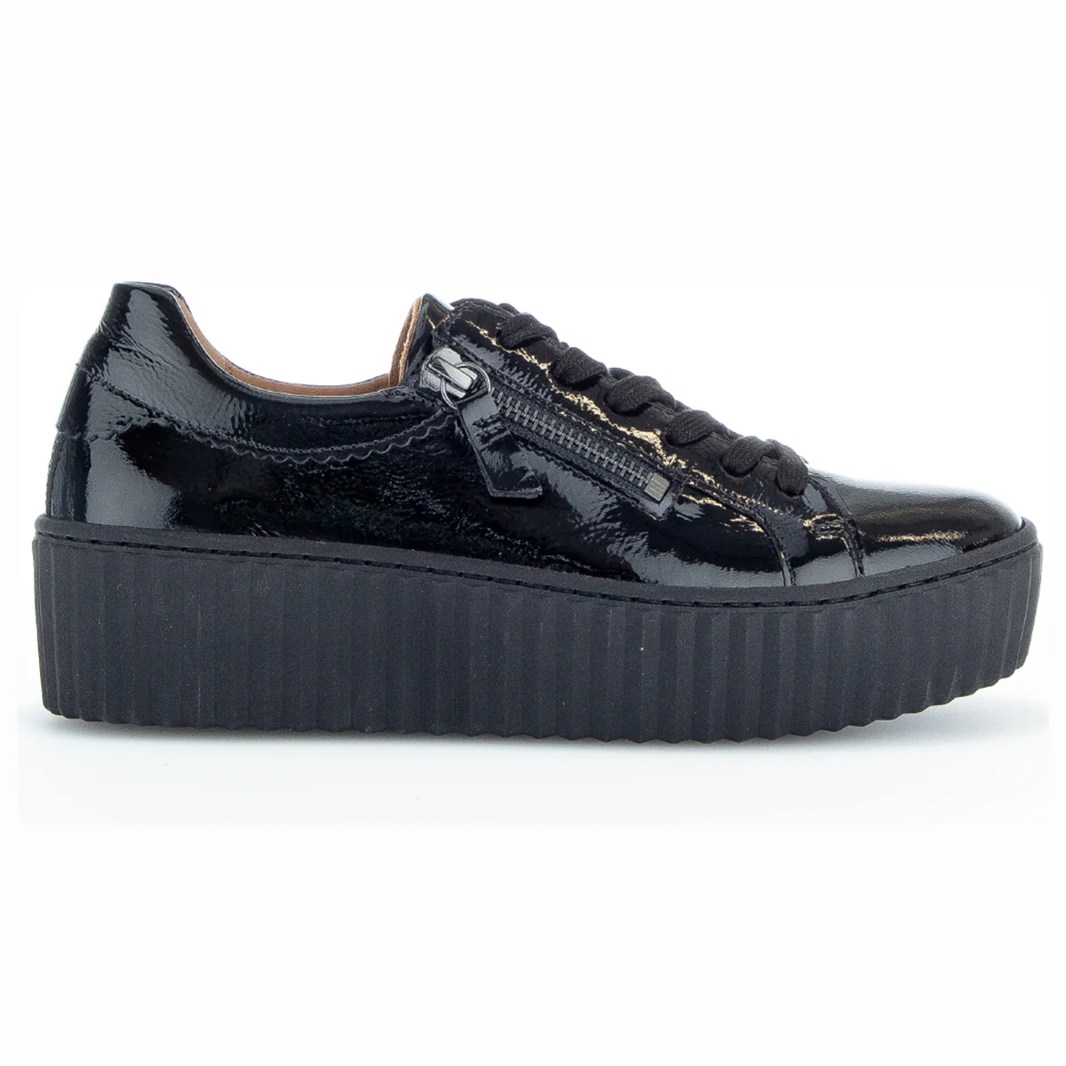 Gabor 200.97 Platform Leather Sneaker – Black Patent