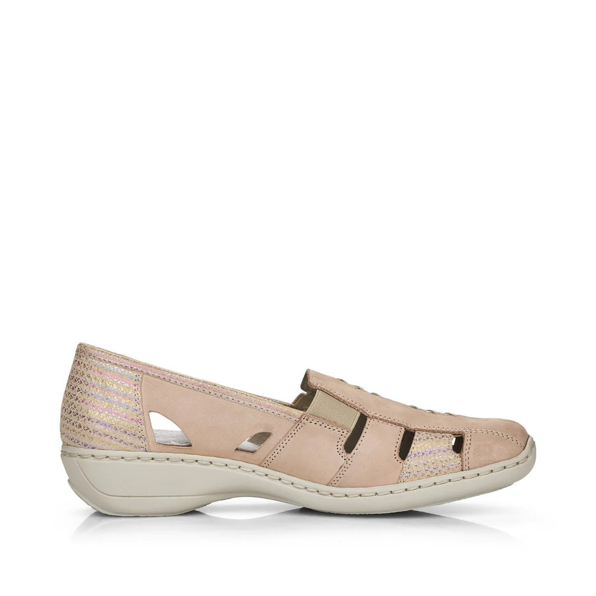 Rieker 41385 Women's Casual Slip-On in Beige - Image 2