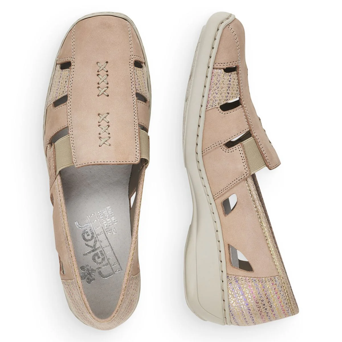 Rieker 41385 Women's Casual Slip-On in Beige - Image 8