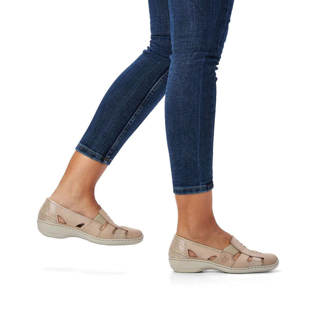 Rieker 41385 Women's Casual Slip-On in Beige - Image 9