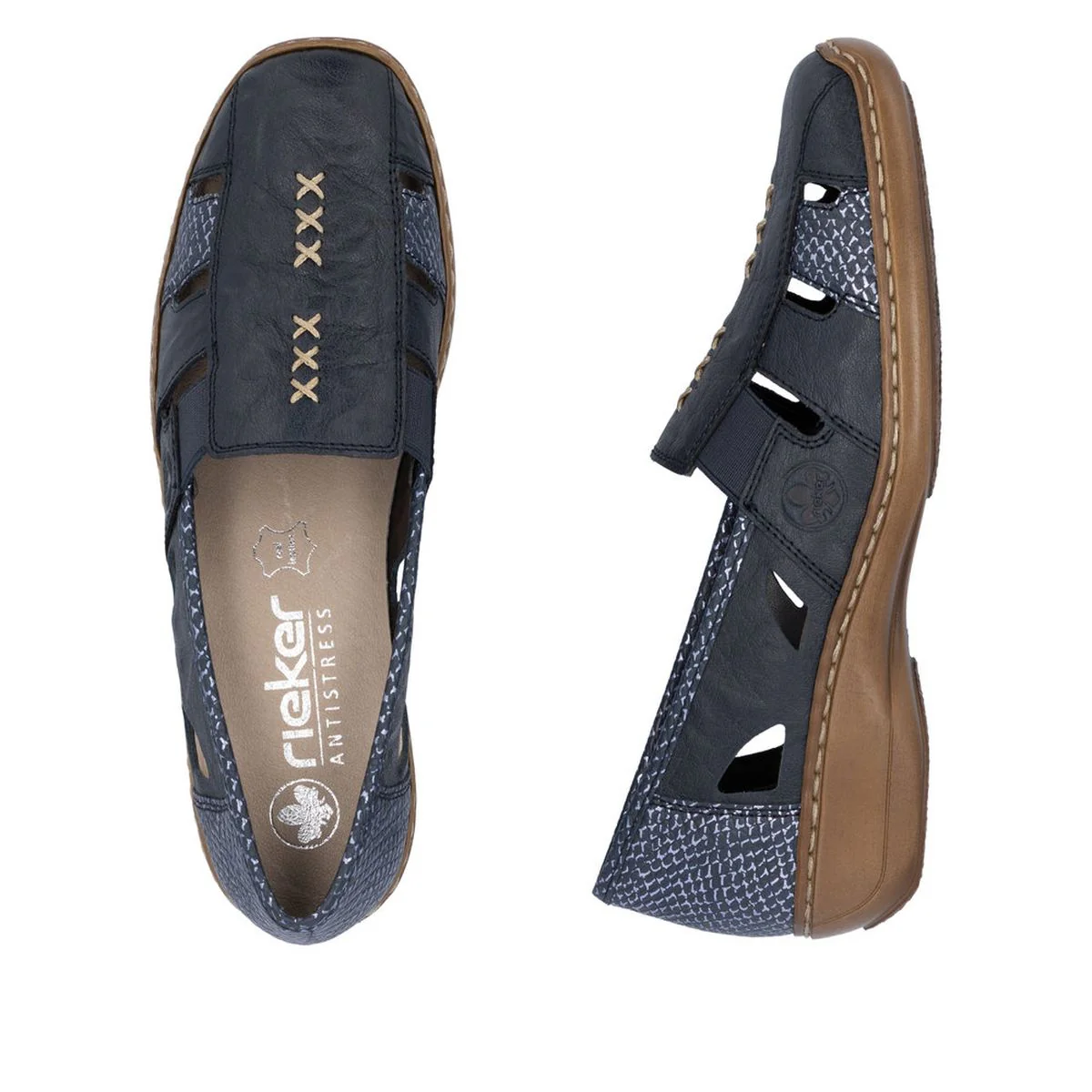 Rieker 41385 Women's Casual Slip-On in Blue - Image 6