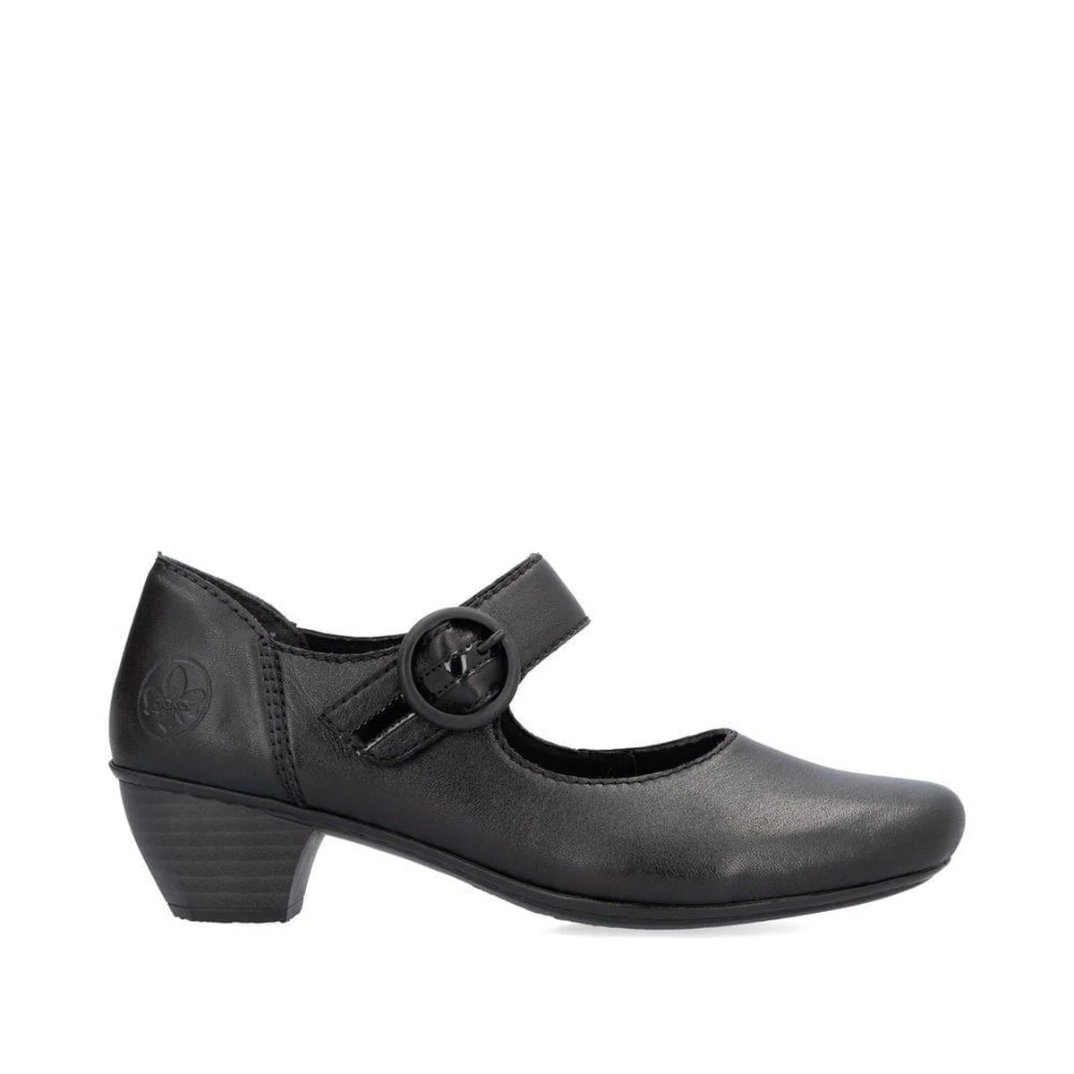 Rieker 41756 Women's Mary Jane Block Heel in Black - Image 7