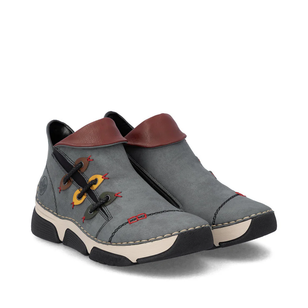 Rieker 45983 Women's Ankle Shoes in Grey - Image 5