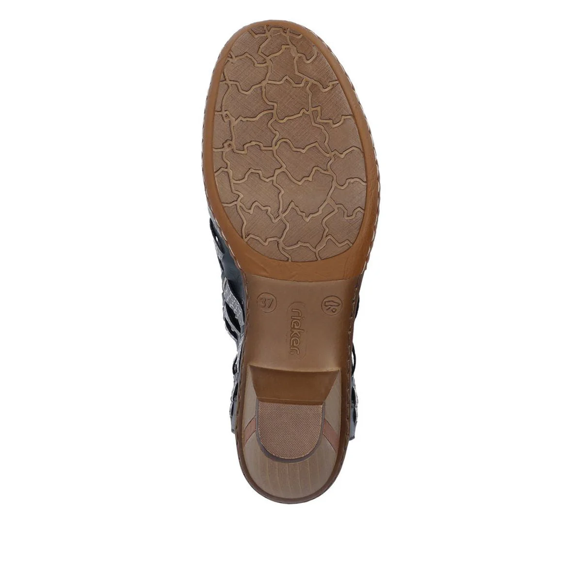 Rieker 46778 Women's Slip-On Block Heel in Blue - Image 3