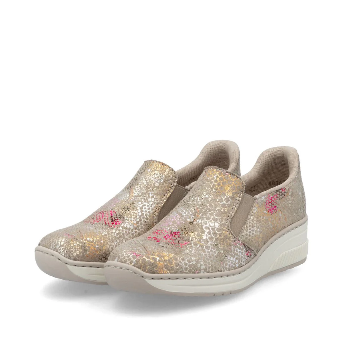 Rieker 48761 Women's Slip-On Shoe in Beige - Image 5