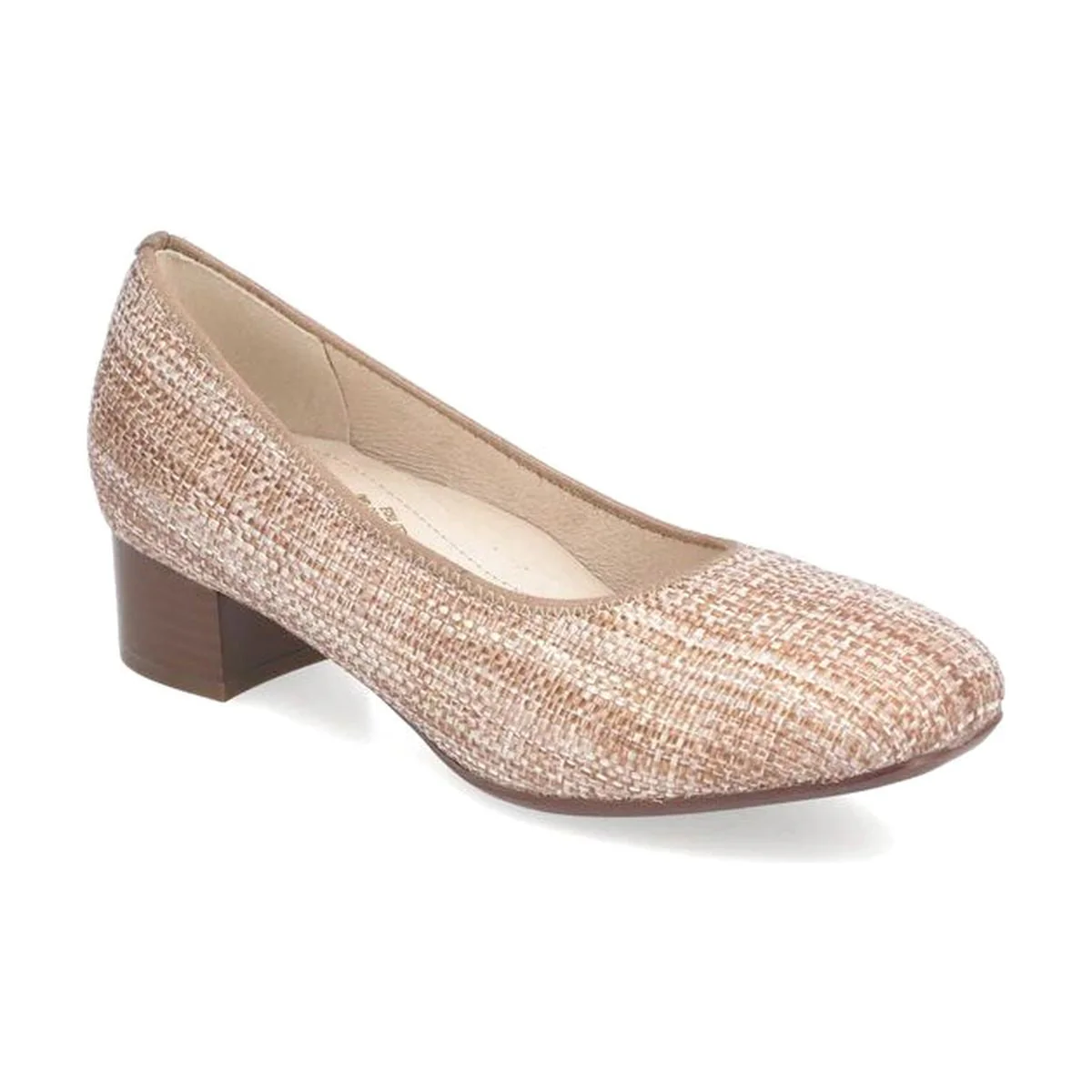 Rieker 49260 Women's Block Heel Shoe in Gold