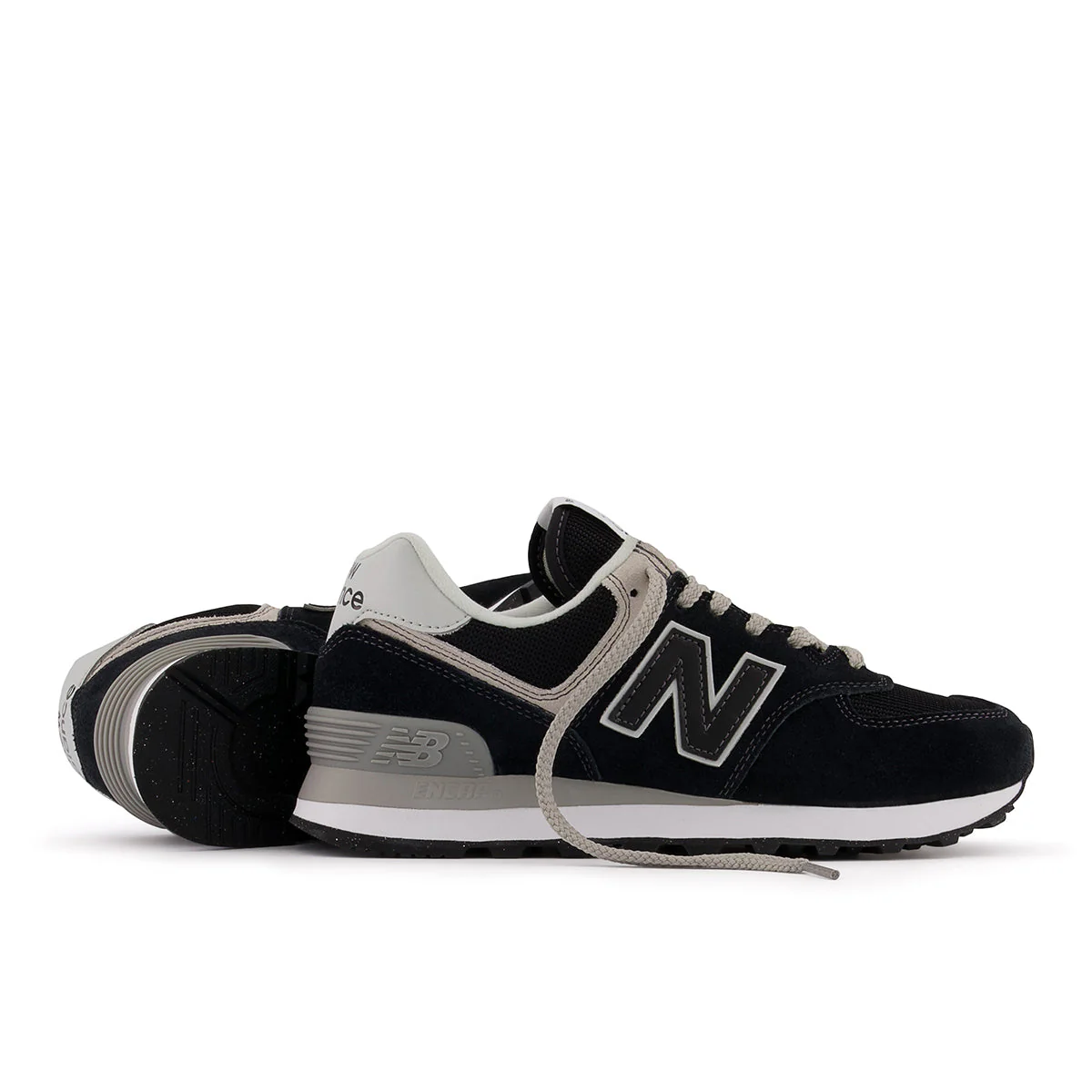 New Balance Women’s 574 Core Sneaker — Black/White - Image 6