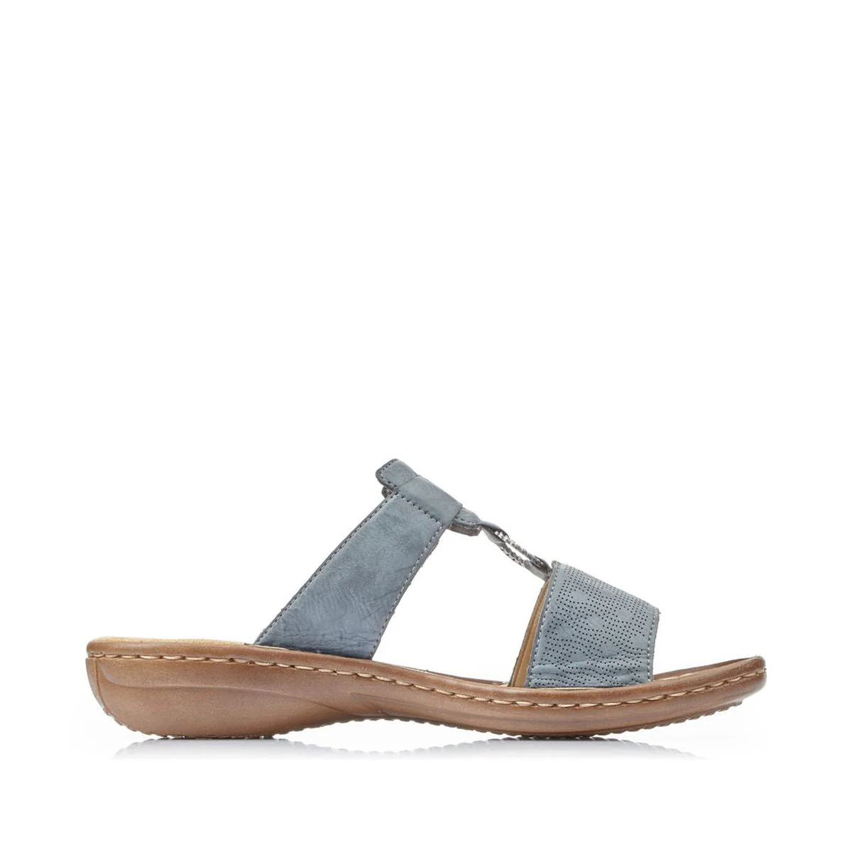 Rieker 60885 Women's Mule Sandals in Blue - Image 4