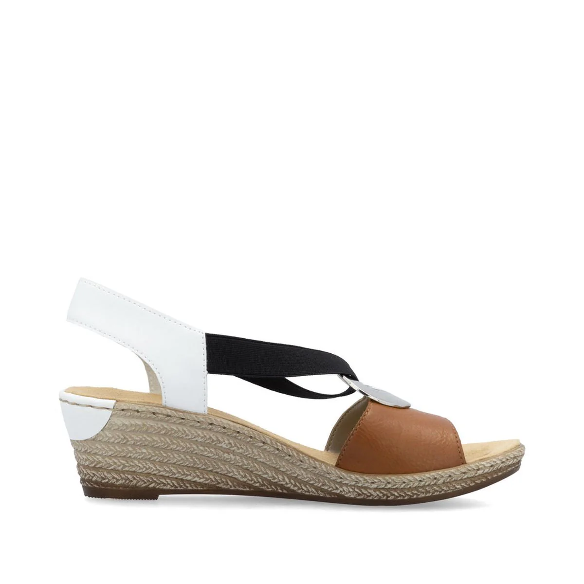Rieker 624H6 Women's Wedge Sandals in Red - Image 2