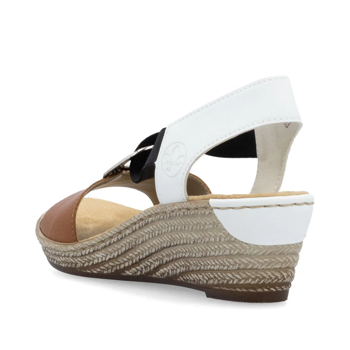 Rieker 624H6 Women's Wedge Sandals in Red - Image 3