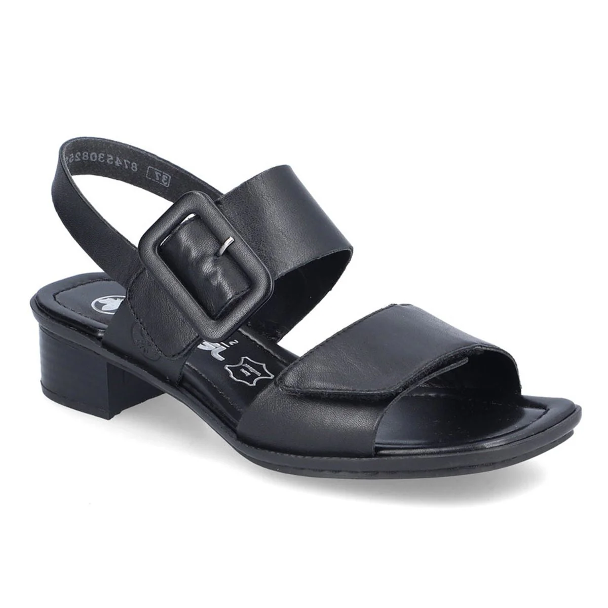 Rieker 62663 Women's Strap Sandals in Black