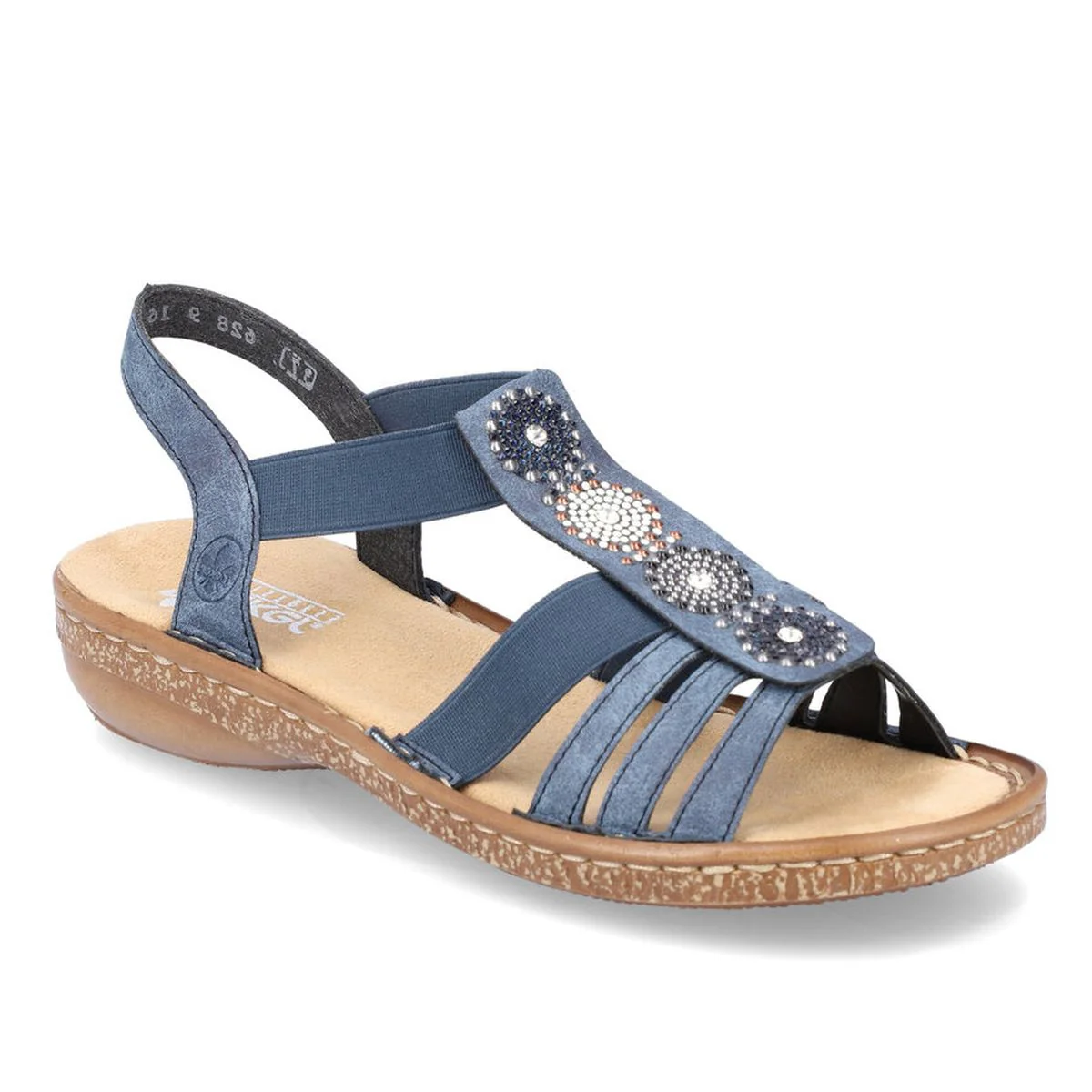 Rieker 628G9-16 Morelia Strap Sandals in Blue