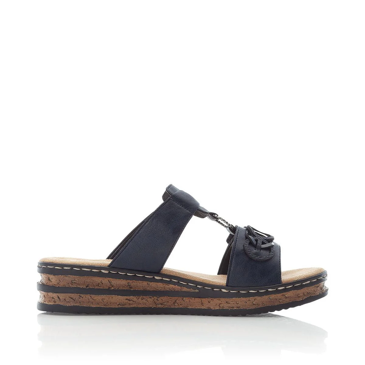 Rieker 62936 Mule Sandals in Blue - Image 2