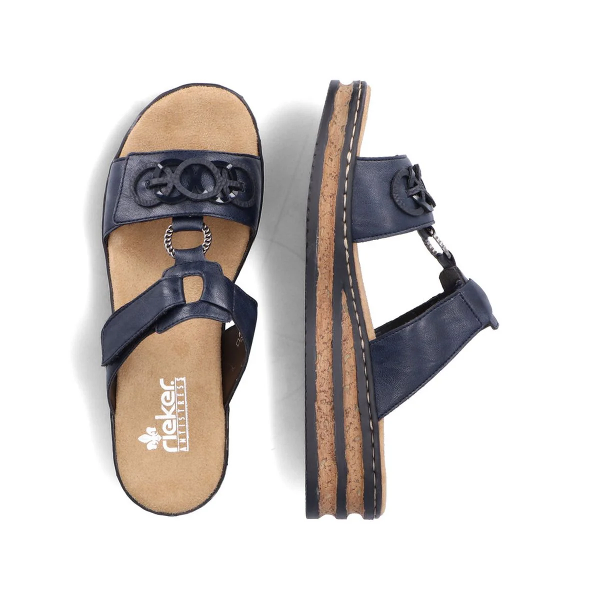 Rieker 62936 Mule Sandals in Blue - Image 5