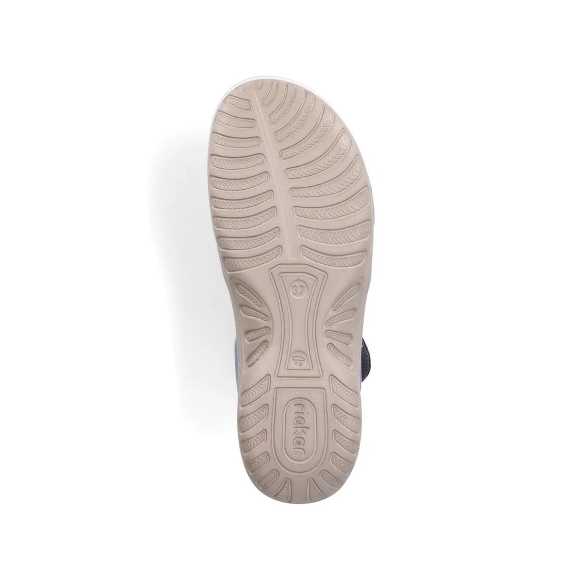 Rieker 64870 Velcro Strap Sandals in Blue - Image 4