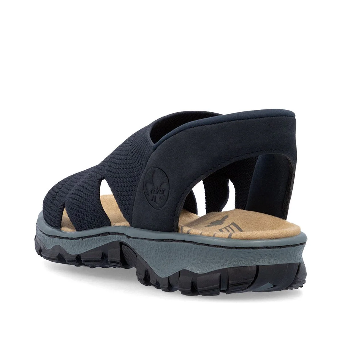 Rieker 68895-14 Women’s Knit Sandals in Black – Lightweight Summer Comfort - Image 3