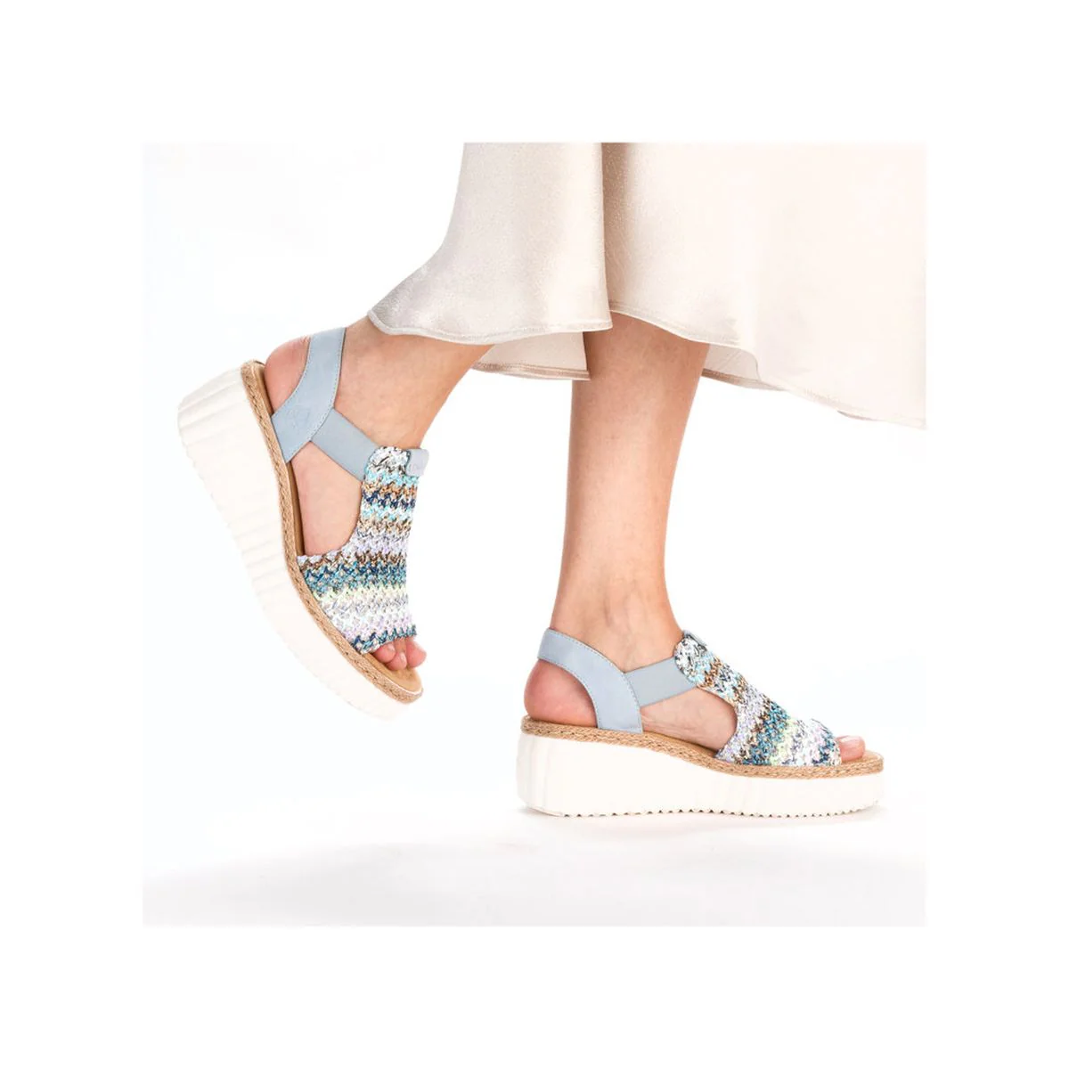 69172 Mesh Wedge Sandals - Image 7
