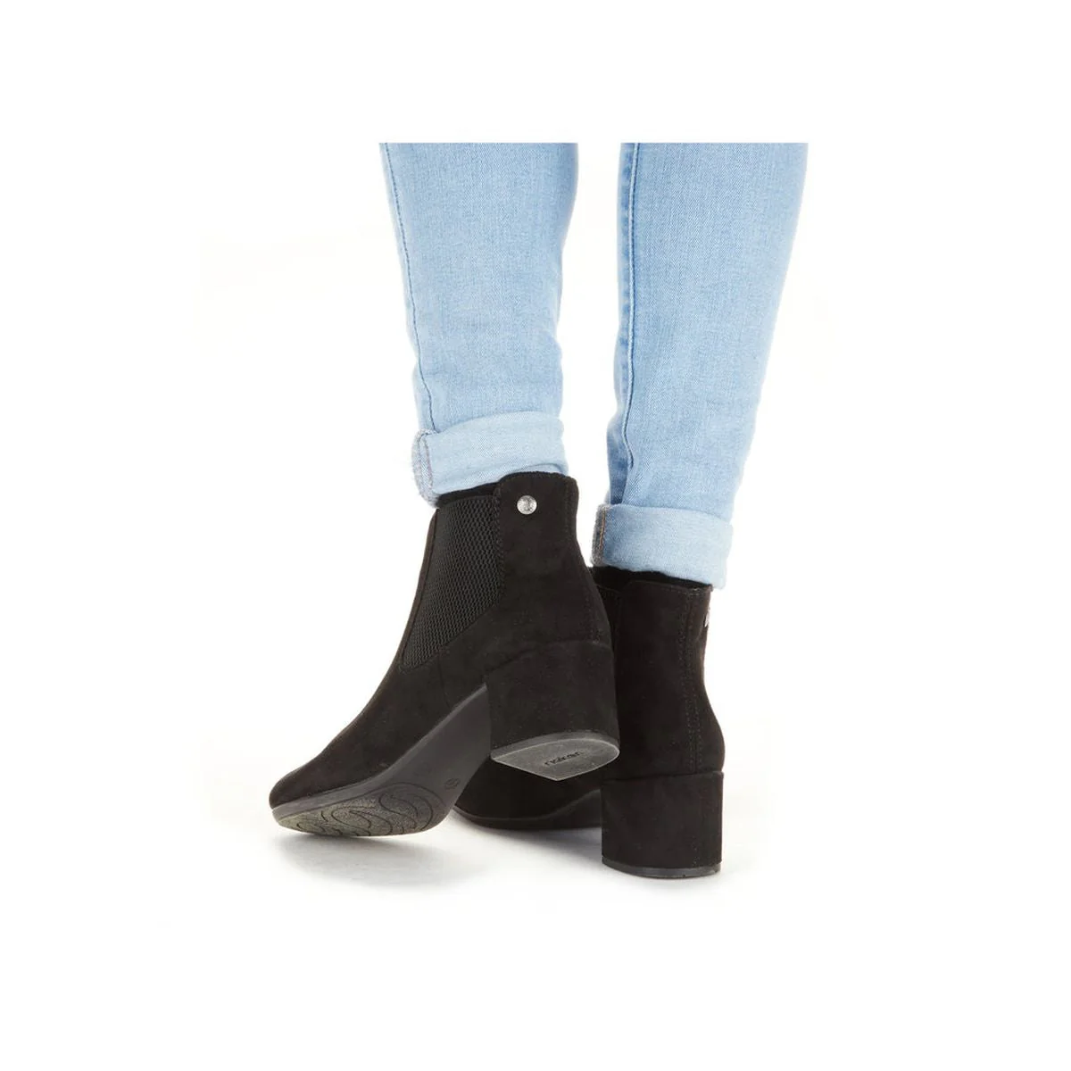Rieker 70284 Graphite Black Womens Ankle Boots - Image 8