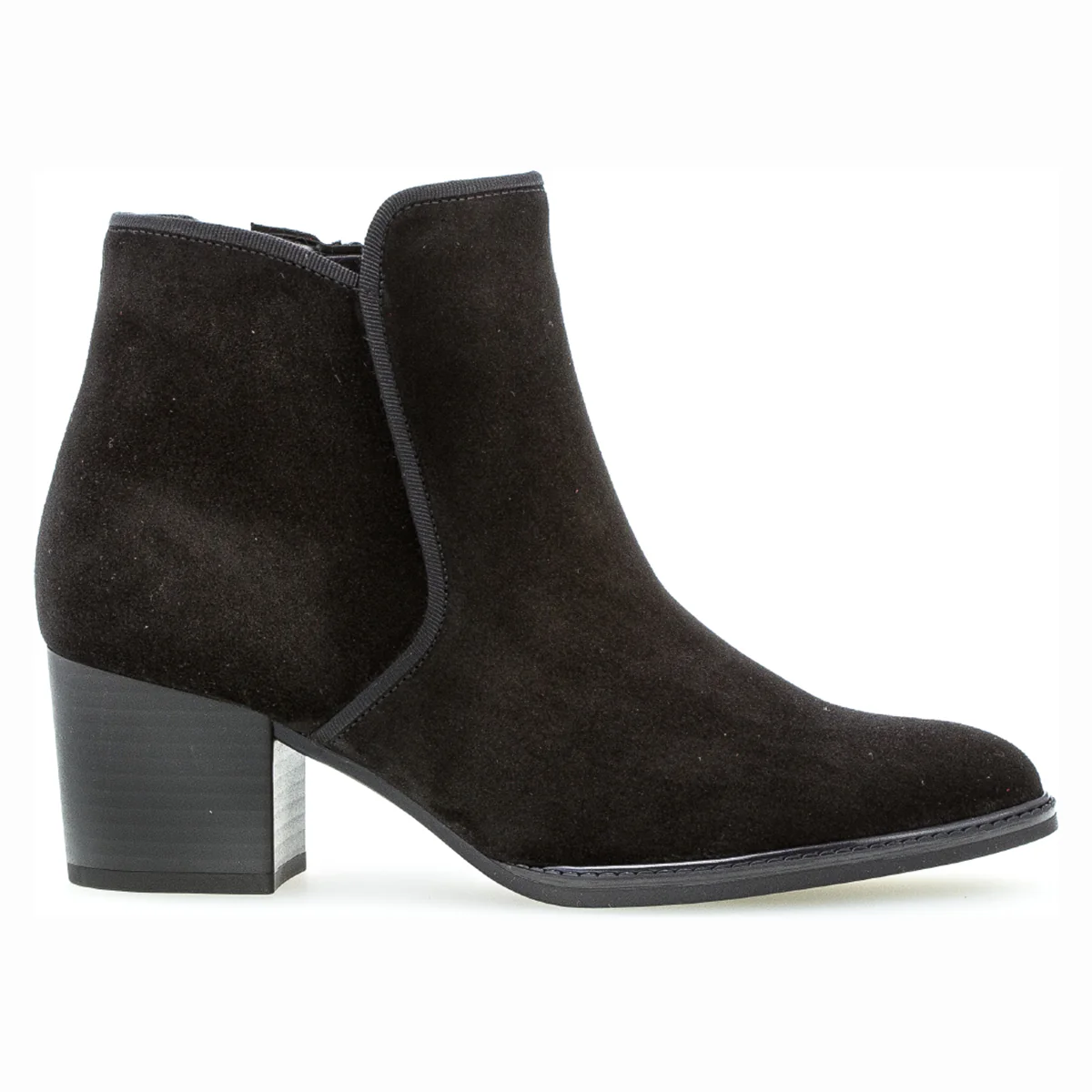 Gabor 890.87 Premium Block Heel Suede Bootie – Black