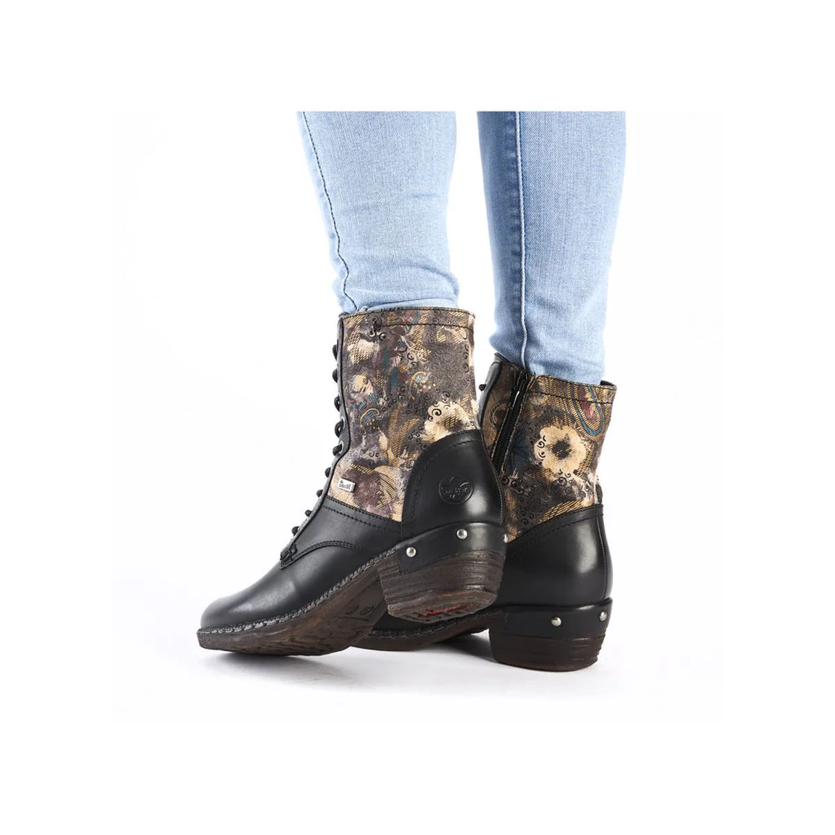 Rieker 93614 Patterned Lace Up Boots - Image 8
