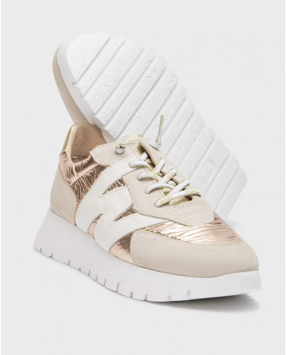 Wonders A-2464 Women's Dress Sneaker in Beige - Image 4