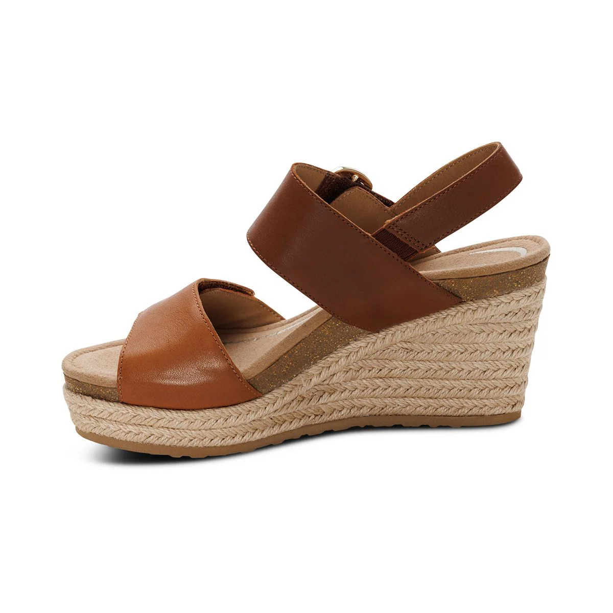 Aetrex Ashley Women's Arch Support Wedge Sandal – Coffee - Image 3
