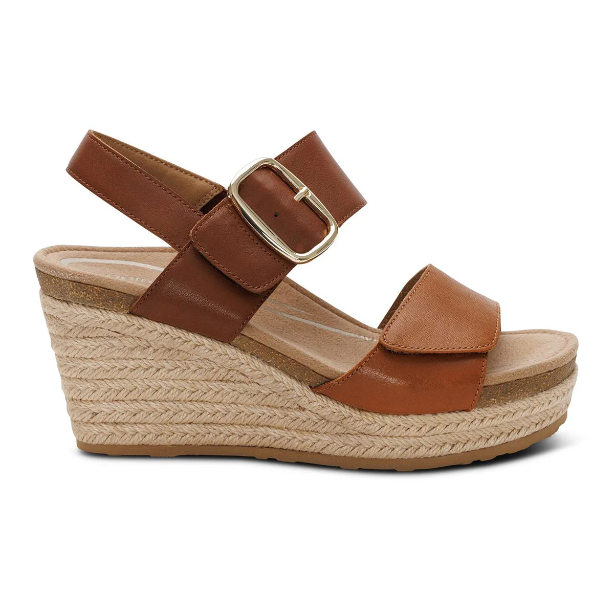 Aetrex Ashley Women's Arch Support Wedge Sandal – Coffee - Image 5