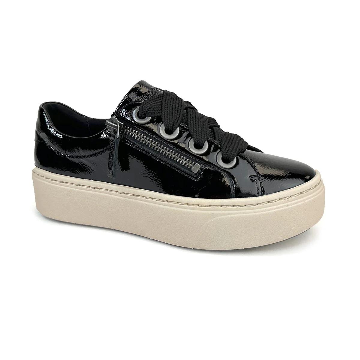 Aetrex Aubrey Arch Support Platform Sneaker – Black Patent