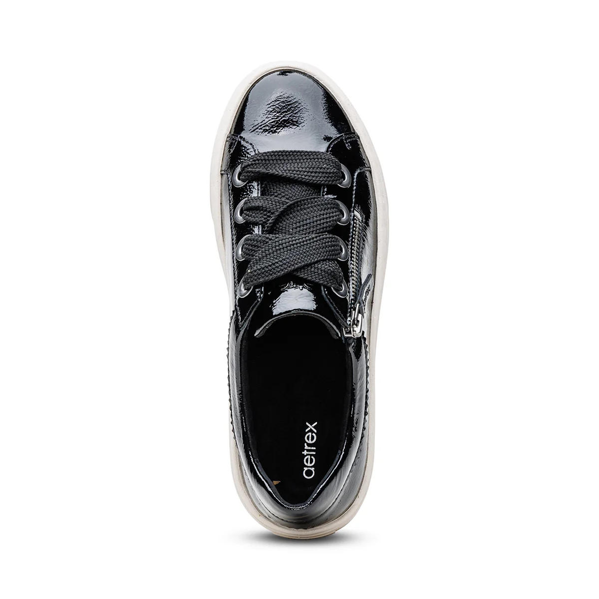 Aetrex Aubrey Arch Support Platform Sneaker – Black Patent - Image 5