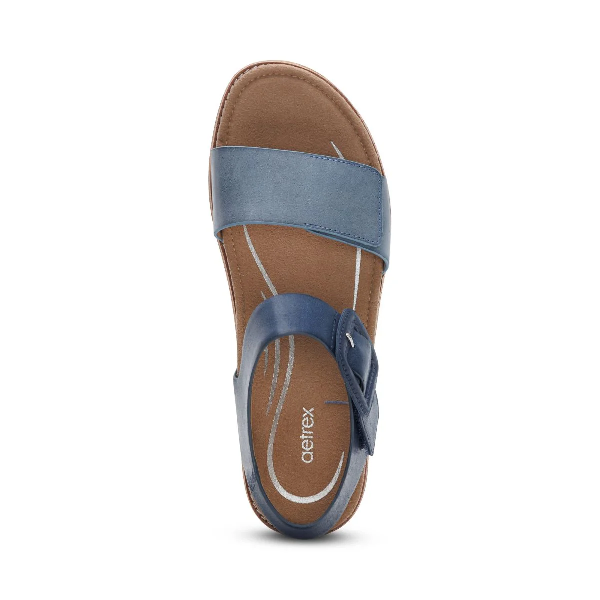 Aetrex Claire Women's Adjustable Strap Sandal – Navy - Image 5