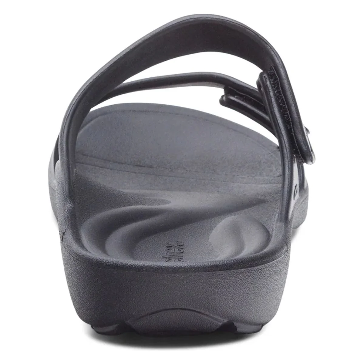 Aetrex Kaia Women's Two Band Slide – Black Gloss - Image 3
