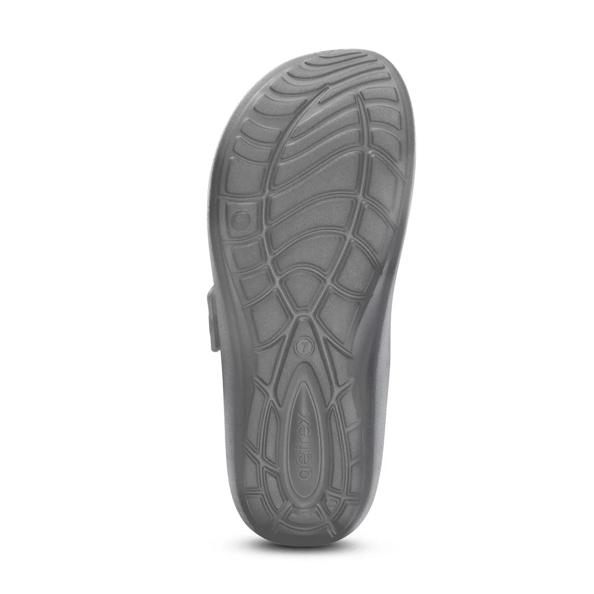 Aetrex Kaia Women's Two Band Slide – Black Pewter - Image 7