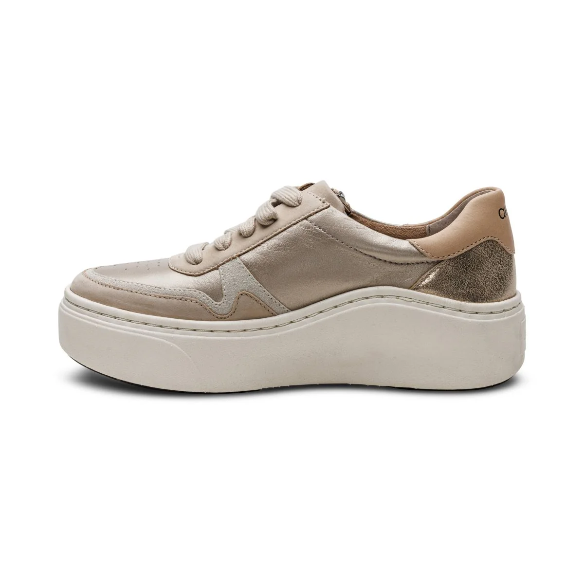 Aetrex Leigh Arch Support Platform Sneakers – Tan - Image 3