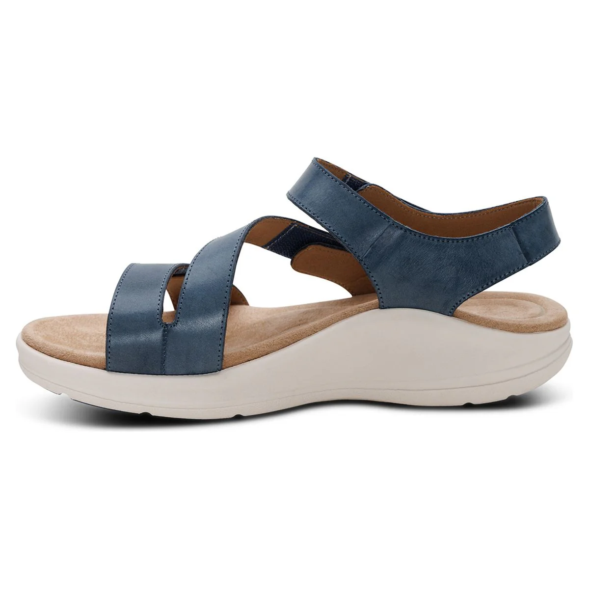 Aetrex Savannah Women's Quarter Strap Sandal – Hazy Blue - Image 3
