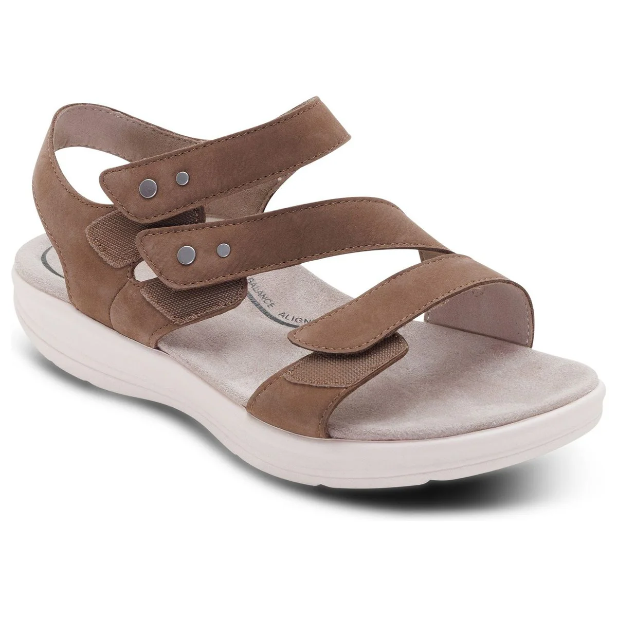 Aetrex Savannah Women's Quarter Strap Sandal – Taupe - Image 2