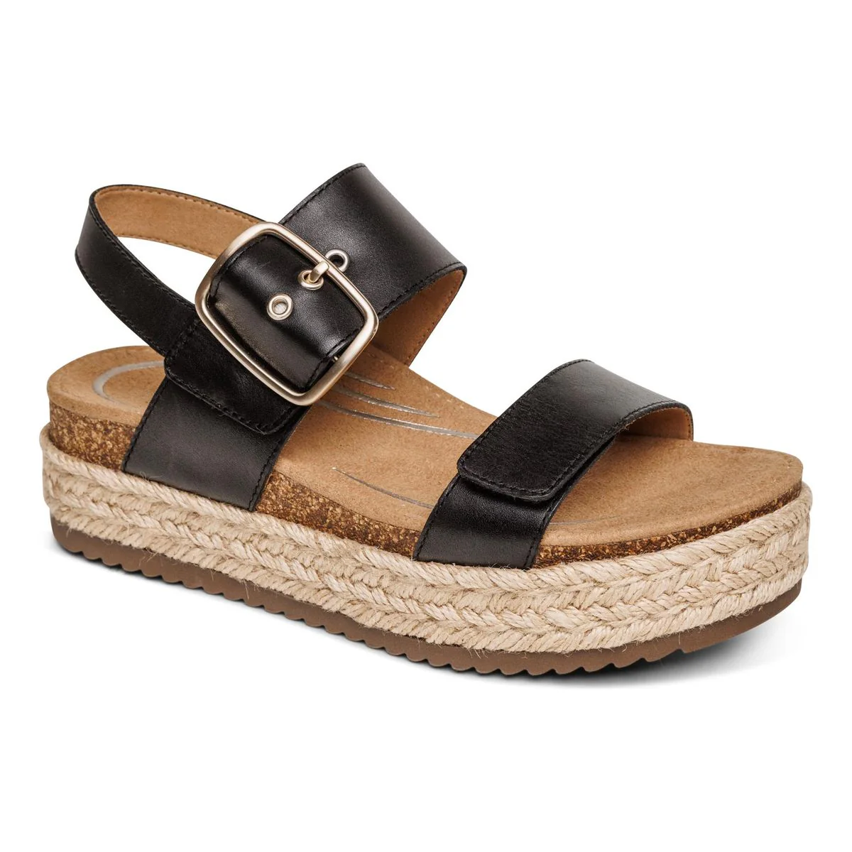 Aetrex Vania Women's Arch Support Platform Sandal – Black