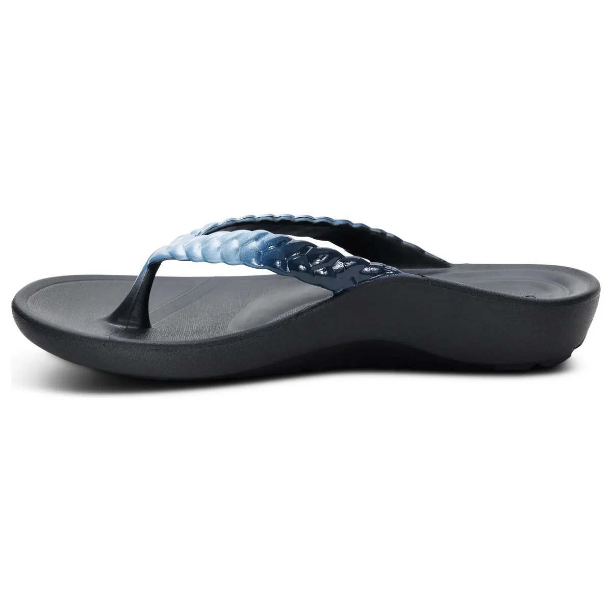 Aetrex Vicki Women's Braided Thong Sandal – Blue - Image 5