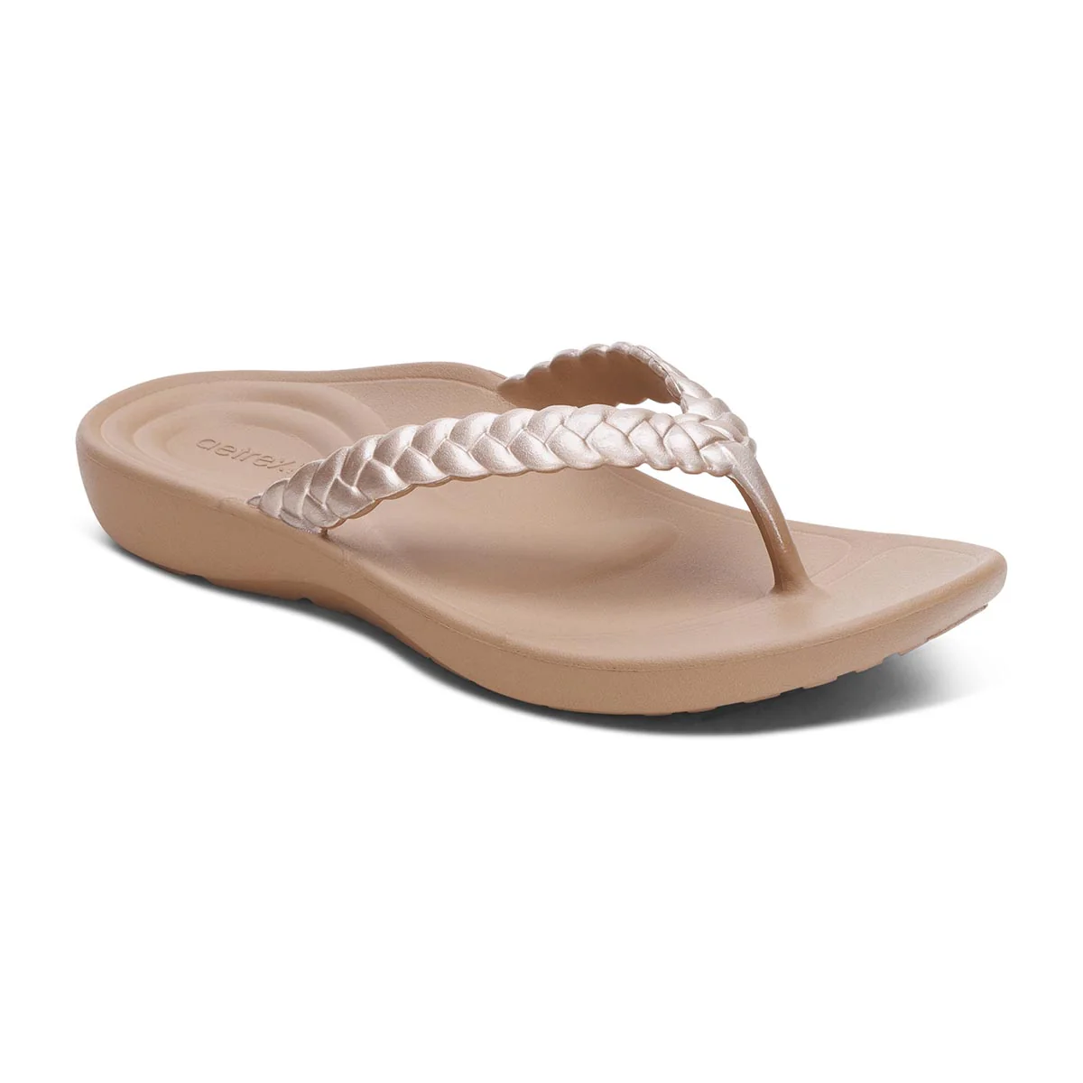 Aetrex Vicki Women's Braided Thong Sandal - Image 2