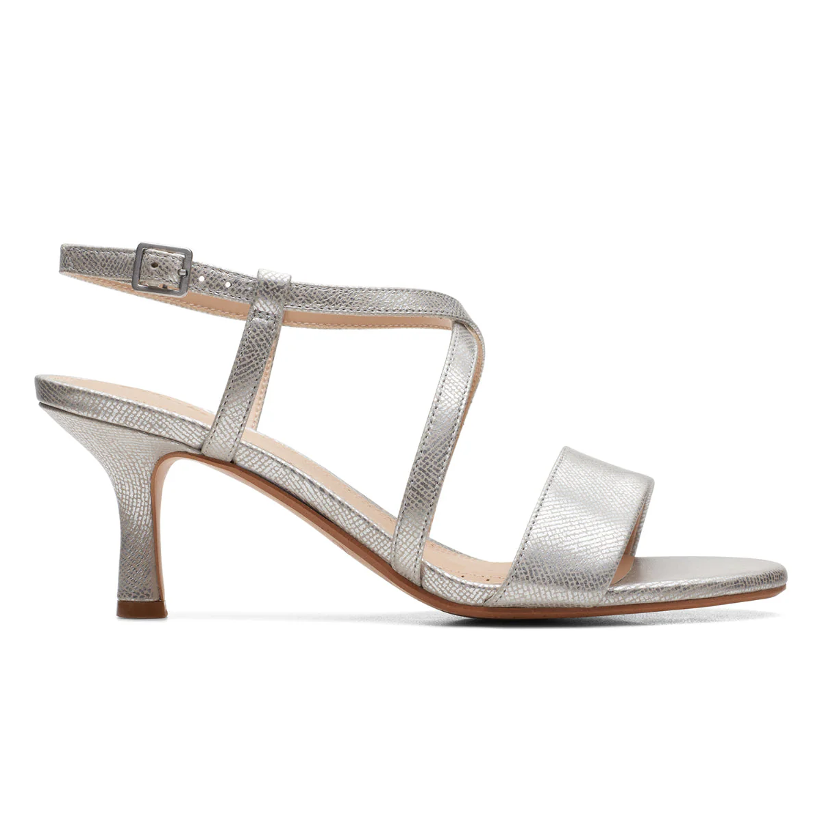 Clarks Women's Amali Slingback Heeled Sandal - Silver - Image 2